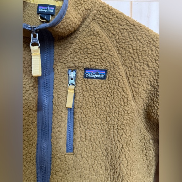 Patagonia Kids' Retro Pile Fleece Jacket Mulch Brown Youth Boy or Girl 12 - Picture 3 of 6